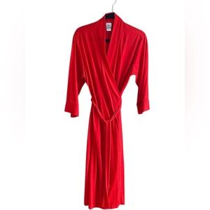 Natori red polyester/rayon Congo wrap Size S